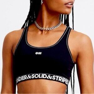 Solid & Striped x Bandier High Tide Bra Black W/White
